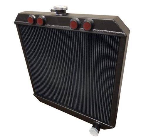 Black Triple X downflow sprint car radiator