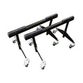 Black Triple X Sprint Car Frame Stand Dolly on white background 