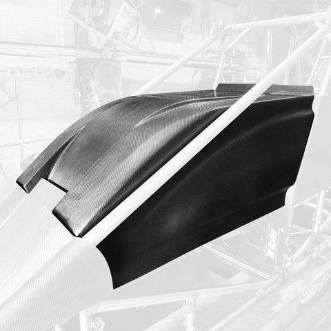 Triple X Sprint Car Dual Duct Inside Rail - Hood